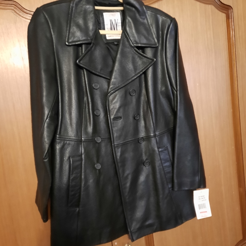 Jones Petite Unisex leather coat